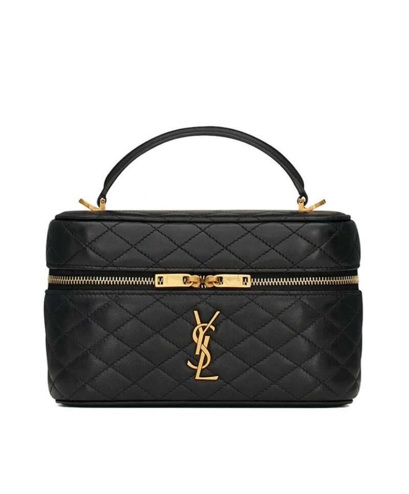 Saint Laurent Gaby Mini Vanity Bag In Lambskin Black